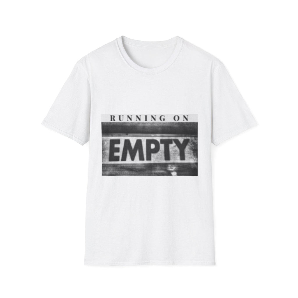 Running on Empty T-Shirt | Grunge Typography, Monochrome