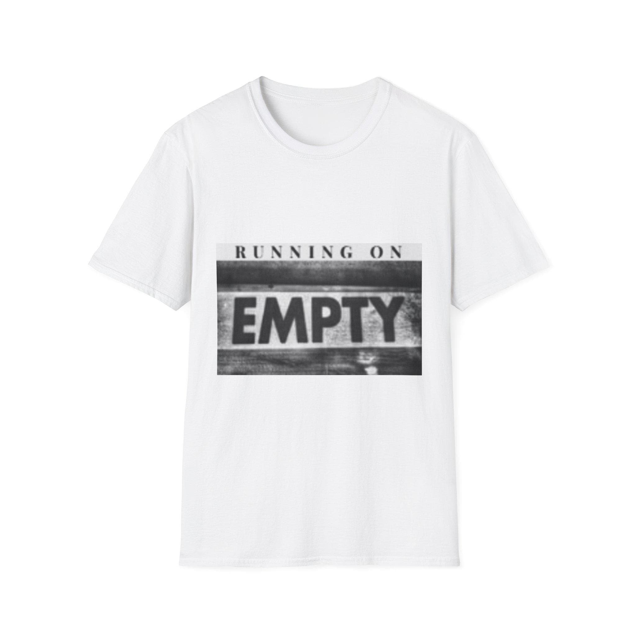 Running on Empty T-Shirt | Grunge Typography, Monochrome