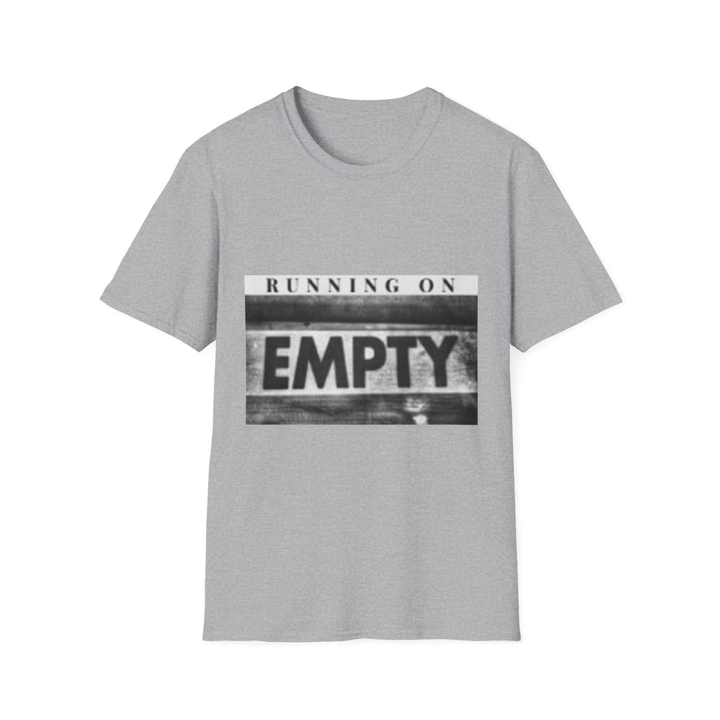 Running on Empty T-Shirt | Grunge Typography, Monochrome
