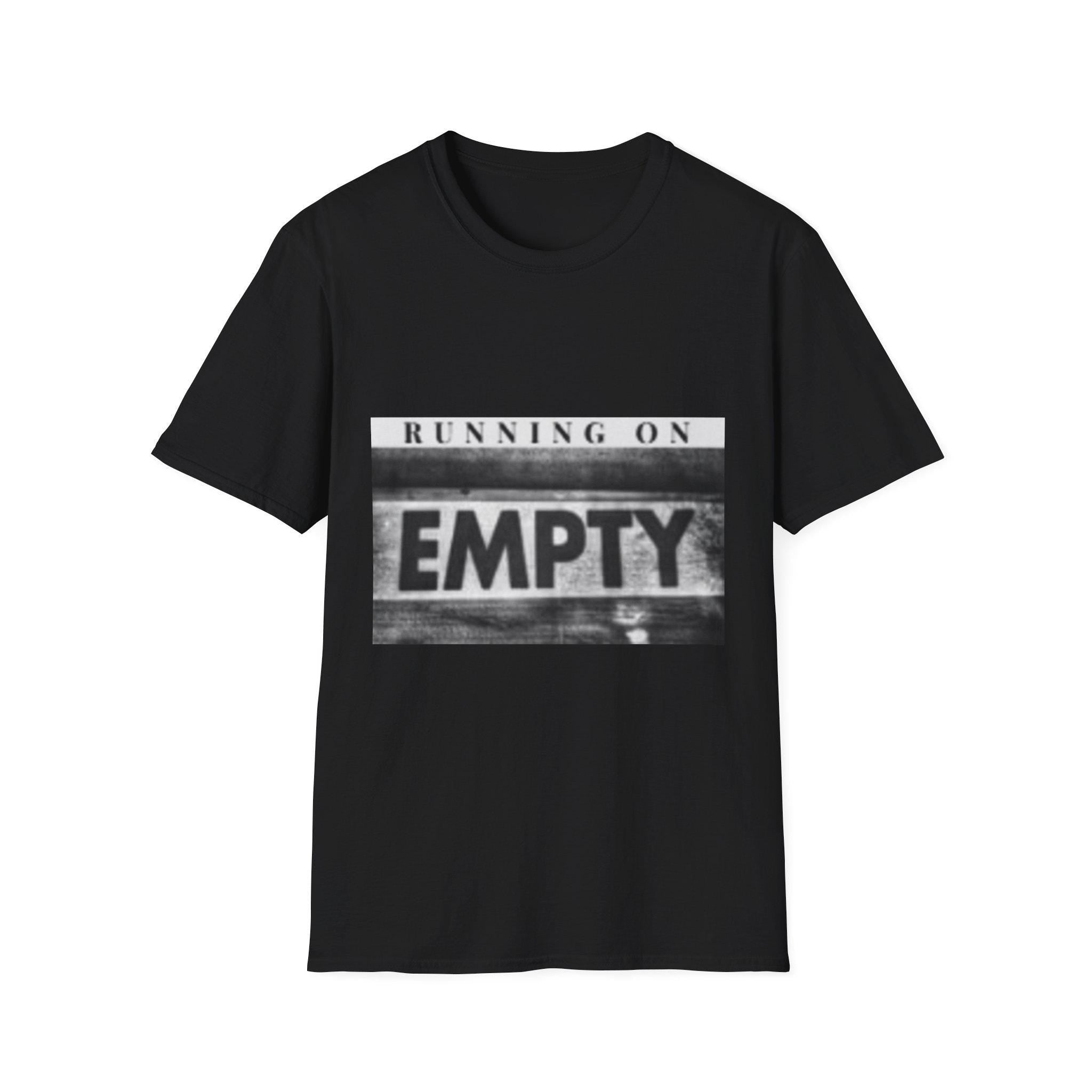 Running on Empty T-Shirt | Grunge Typography, Monochrome