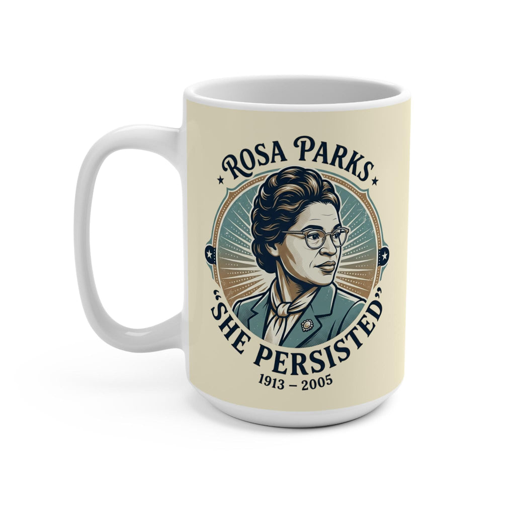 Rosa Parks Portrait She Persisted Mug | Civil Rights Icon 15oz