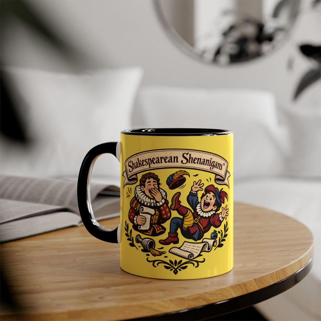 Shakespearean Shenanigans Ceramic Mug, Theatrical Mischief Coffee Cup