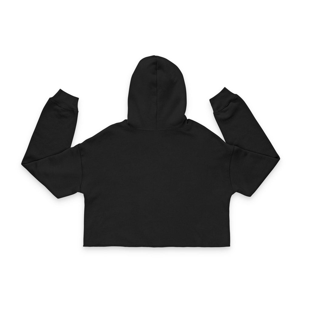 Gold Cross Floral Heart Cropped Hoodie | Religious Faith Christian Apparel