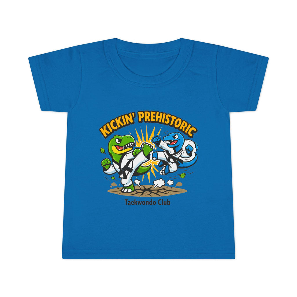 Kickin' Prehistoric Dino Karate Toddler T-shirt | Kids Martial Arts Tee