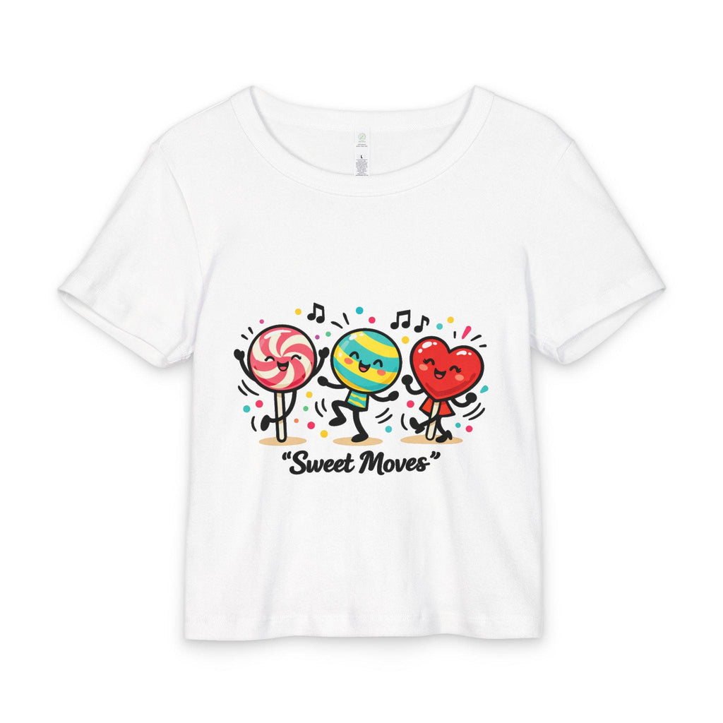 Dancing Candy Trio Baby Tee | Organic Cotton Ribbed Shirt