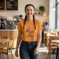 Coffee Flamingo Crop Top | Flamingo Holding Coffee, Cute Tropical Graphic