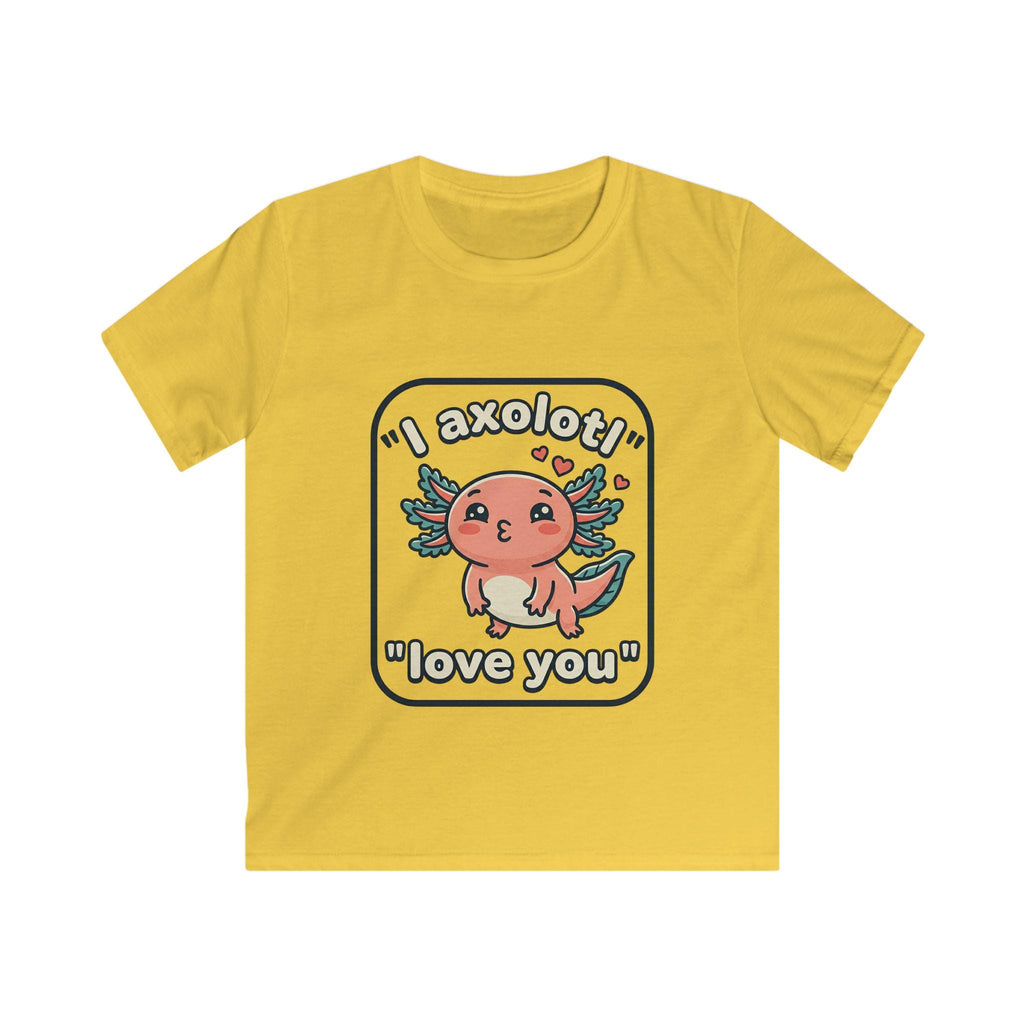 Kids Axolotl Tee | Pink Illustration, Valentine Shirt