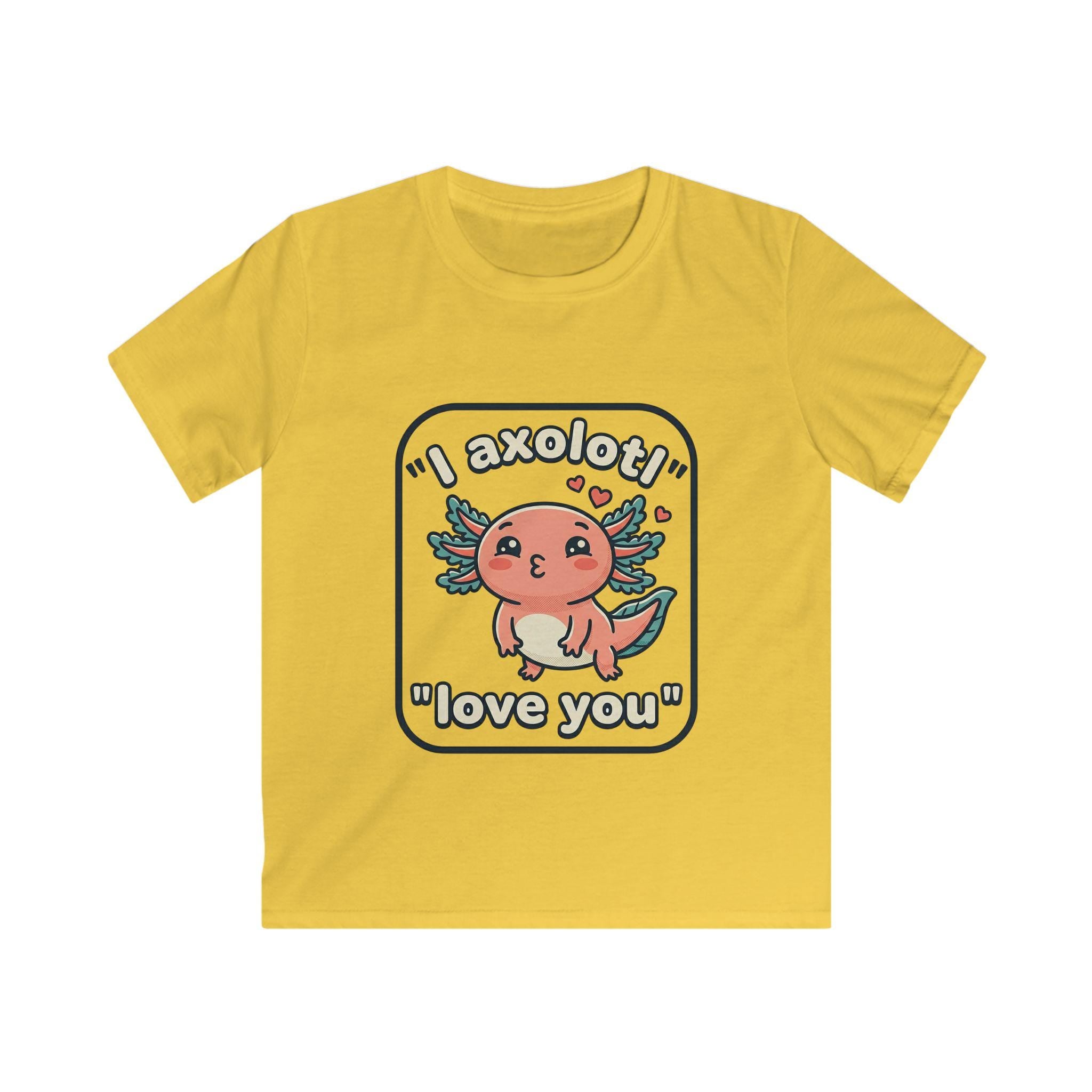 Kids Axolotl Tee | Pink Illustration, Valentine Shirt