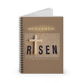 Risen Christian Prayer Journal, Faith Reflection Notebook, Spiral Ruled Bible Study (6" x 8")