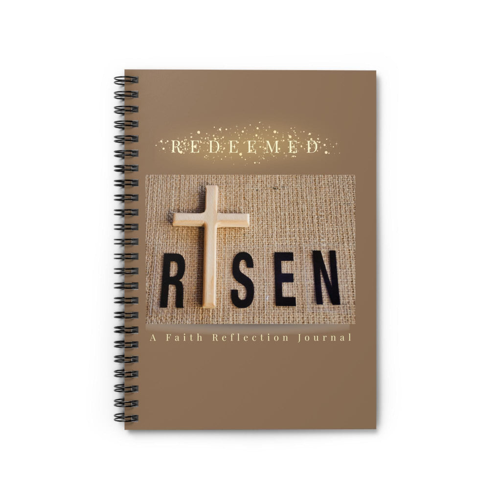 Risen Cross Faith Reflection Journal Notebook | Spiral Ruled