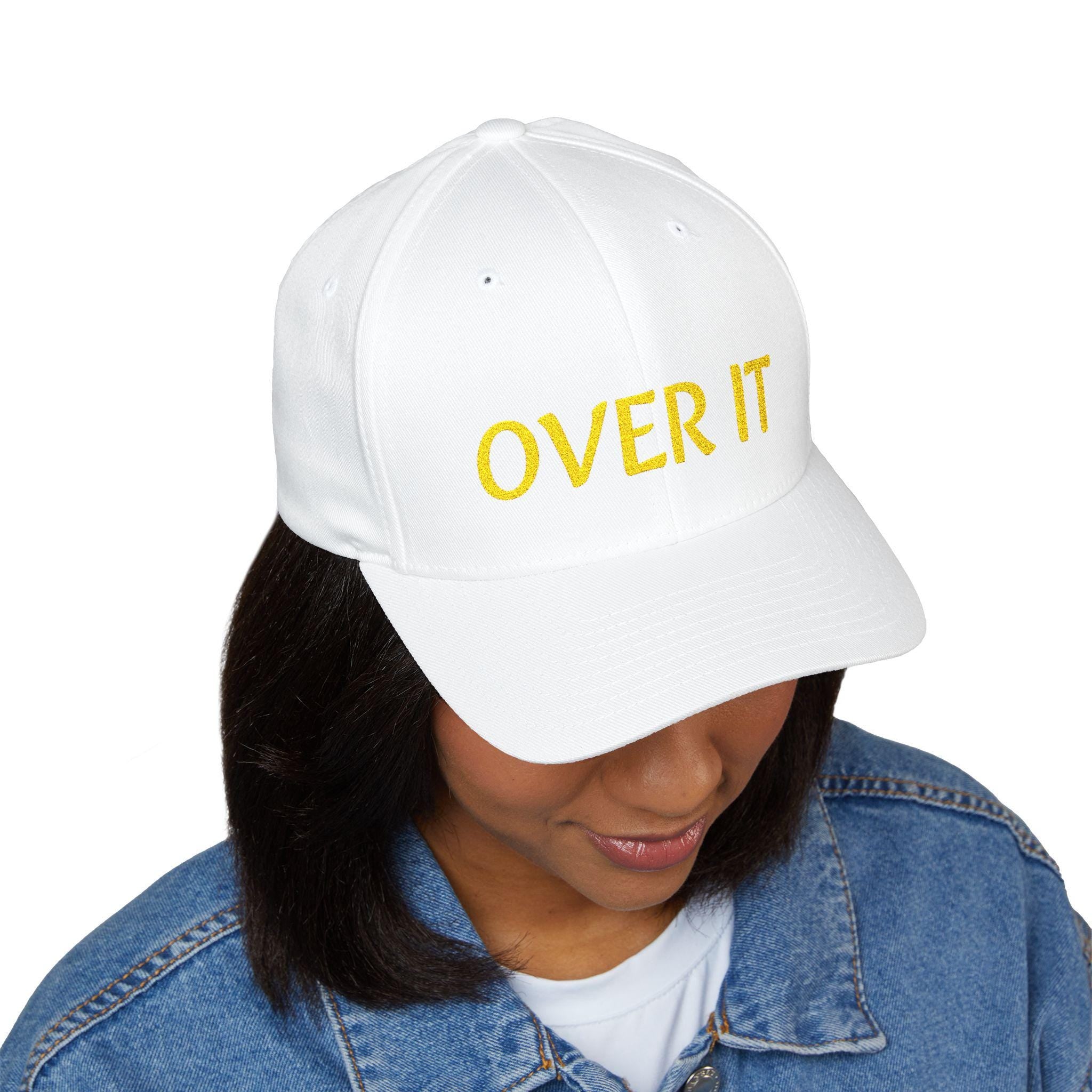 Over It – Embroidered Camo Baseball Cap, Sarcastic Slogan Dad Hat