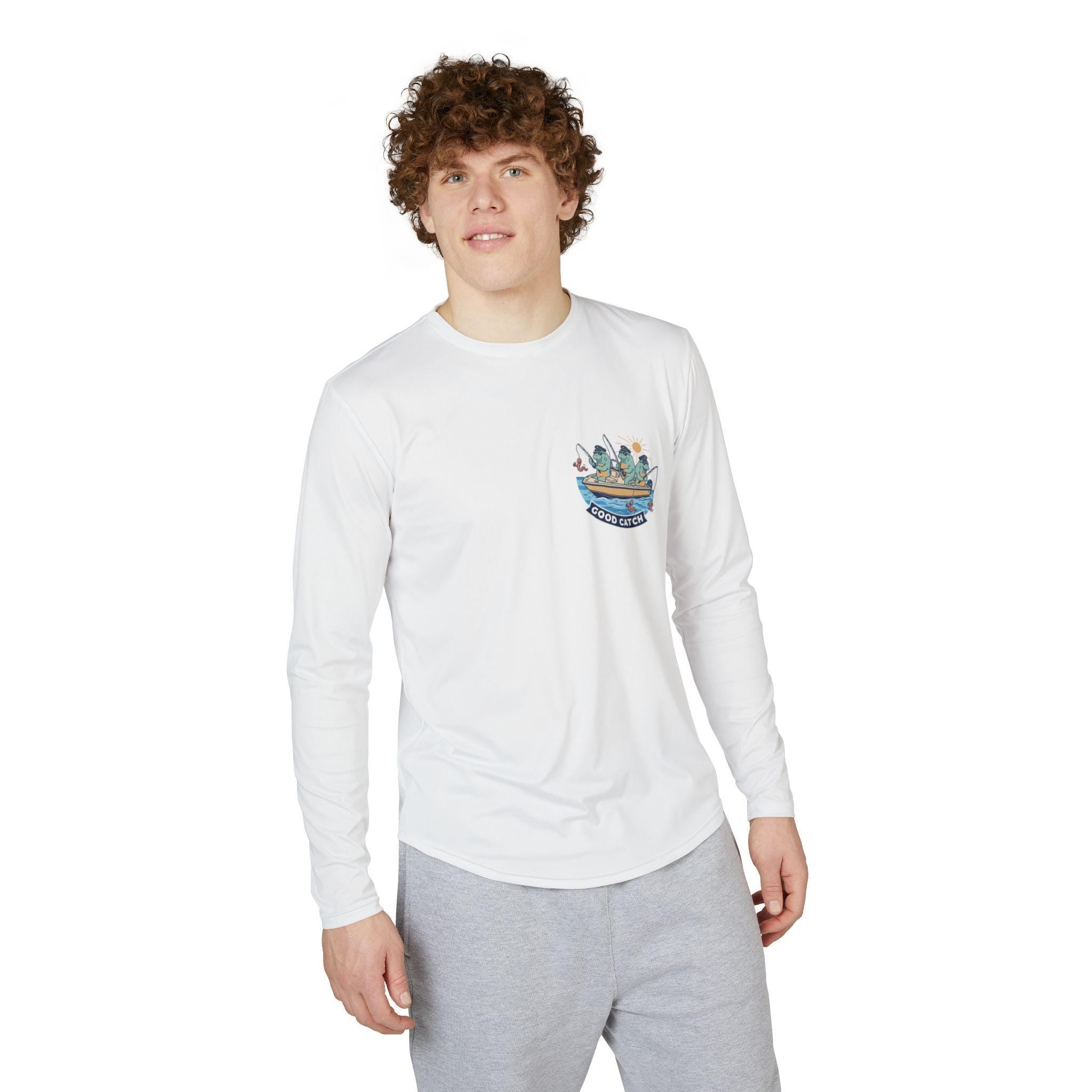 Good Catch Fishing Crew Long Sleeve Shirt | UV Protection