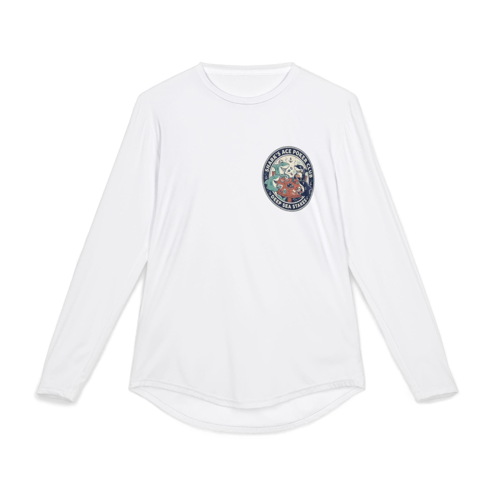 Shark's Ace Poker Club long sleeve shirt | Deep Sea Stakes crew neck