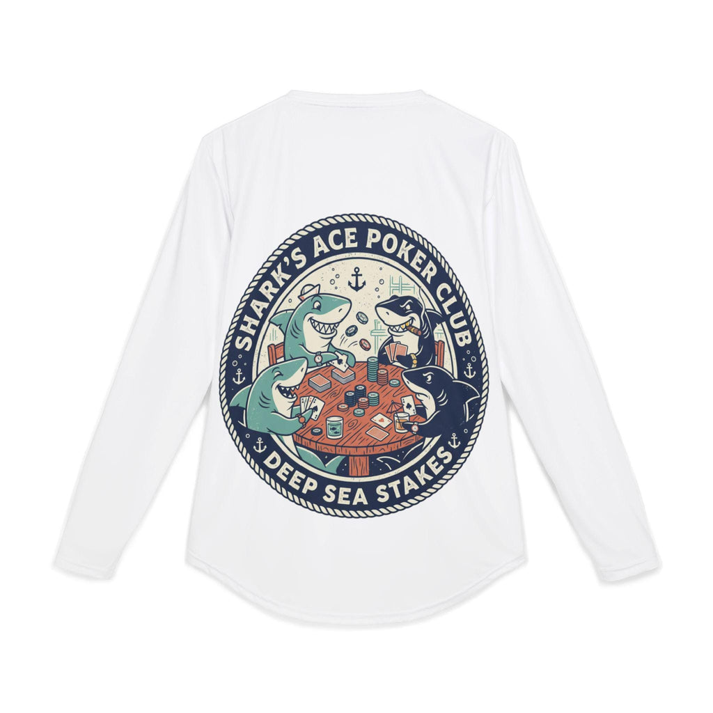 Shark's Ace Poker Club long sleeve shirt | Deep Sea Stakes crew neck