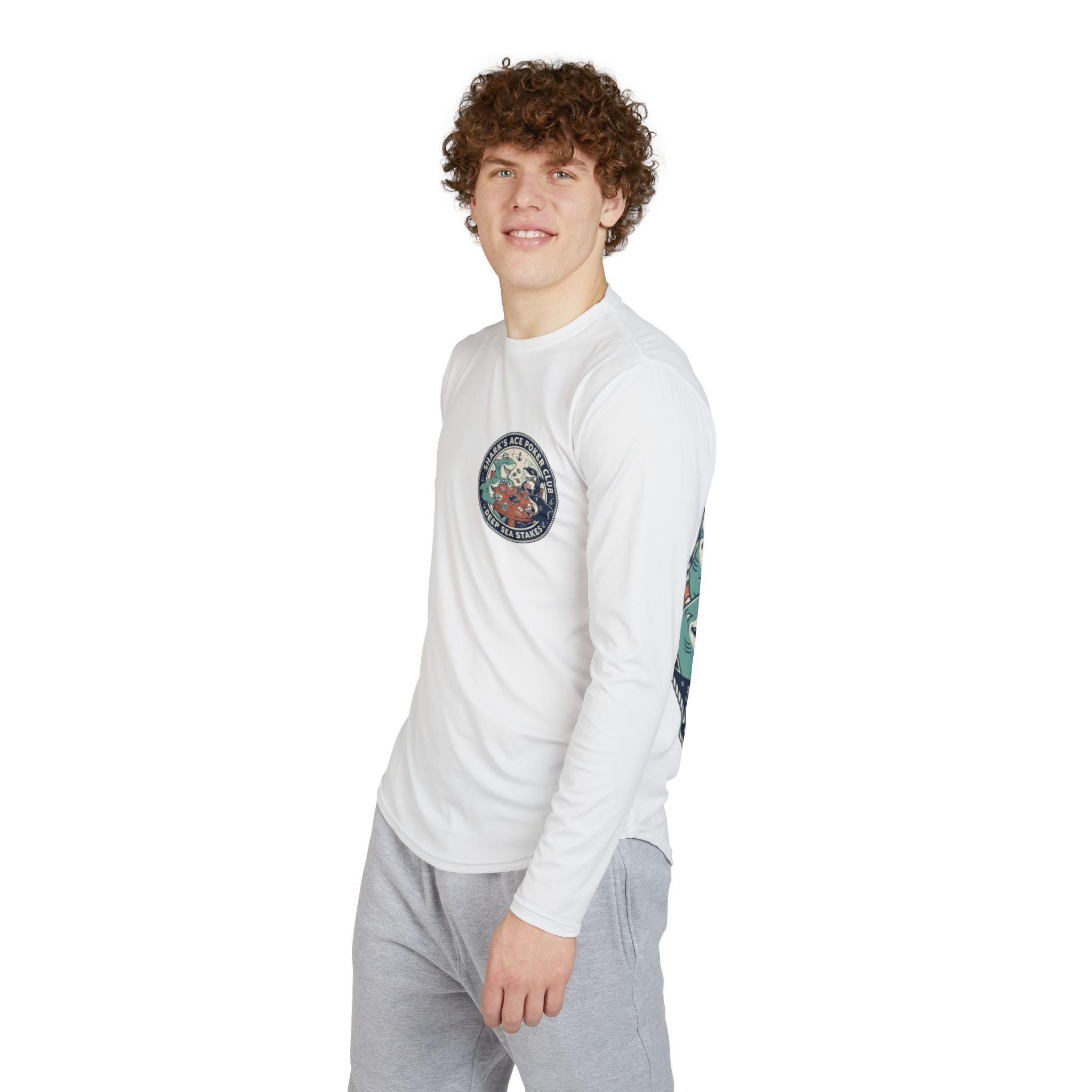Shark's Ace Poker Club long sleeve shirt | Deep Sea Stakes crew neck