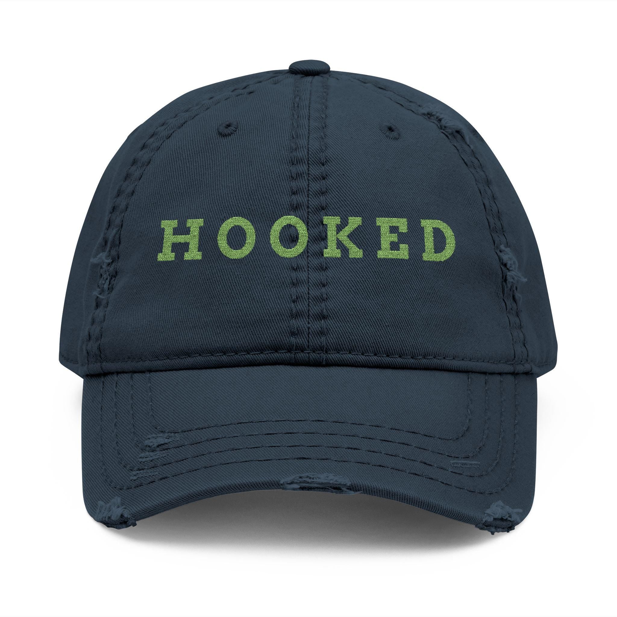 Hooked Embroidered Hat | Distressed Dad Hat