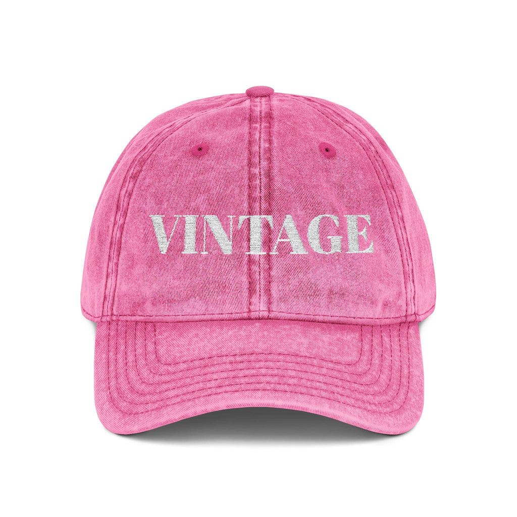 Vintage embroidered cap | distressed text dad hat