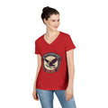 American Eagle Emblem Ladies' V-Neck T-Shirt | Patriotic 1776-2016 Retro Badge