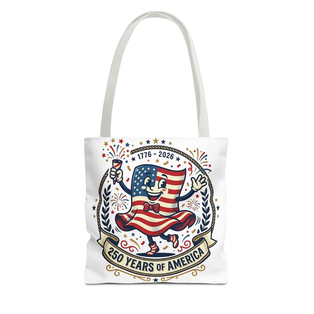 250 Years of America retro flag character Tote Bag | 1776-2026 Independence