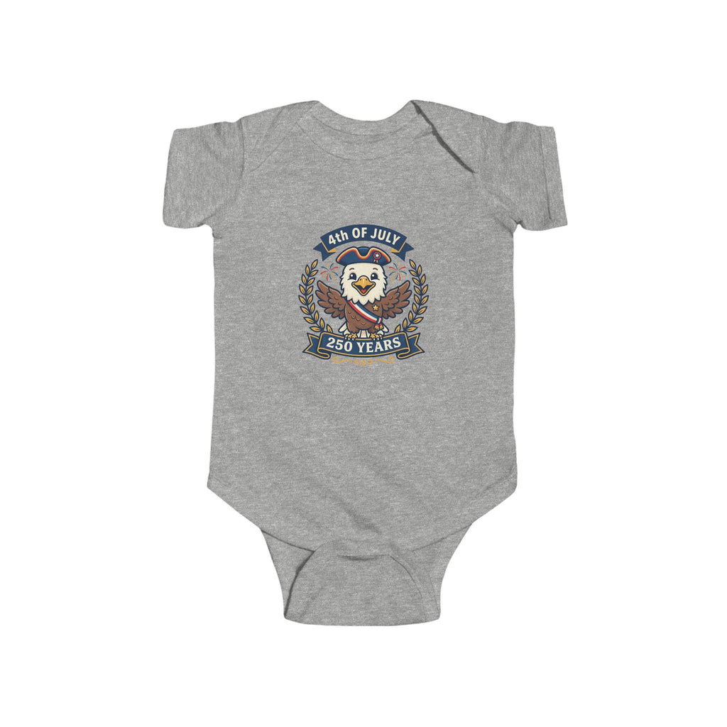 4th of July Eagle Crest Infant Bodysuit | 250 Years Patriotic Emblem