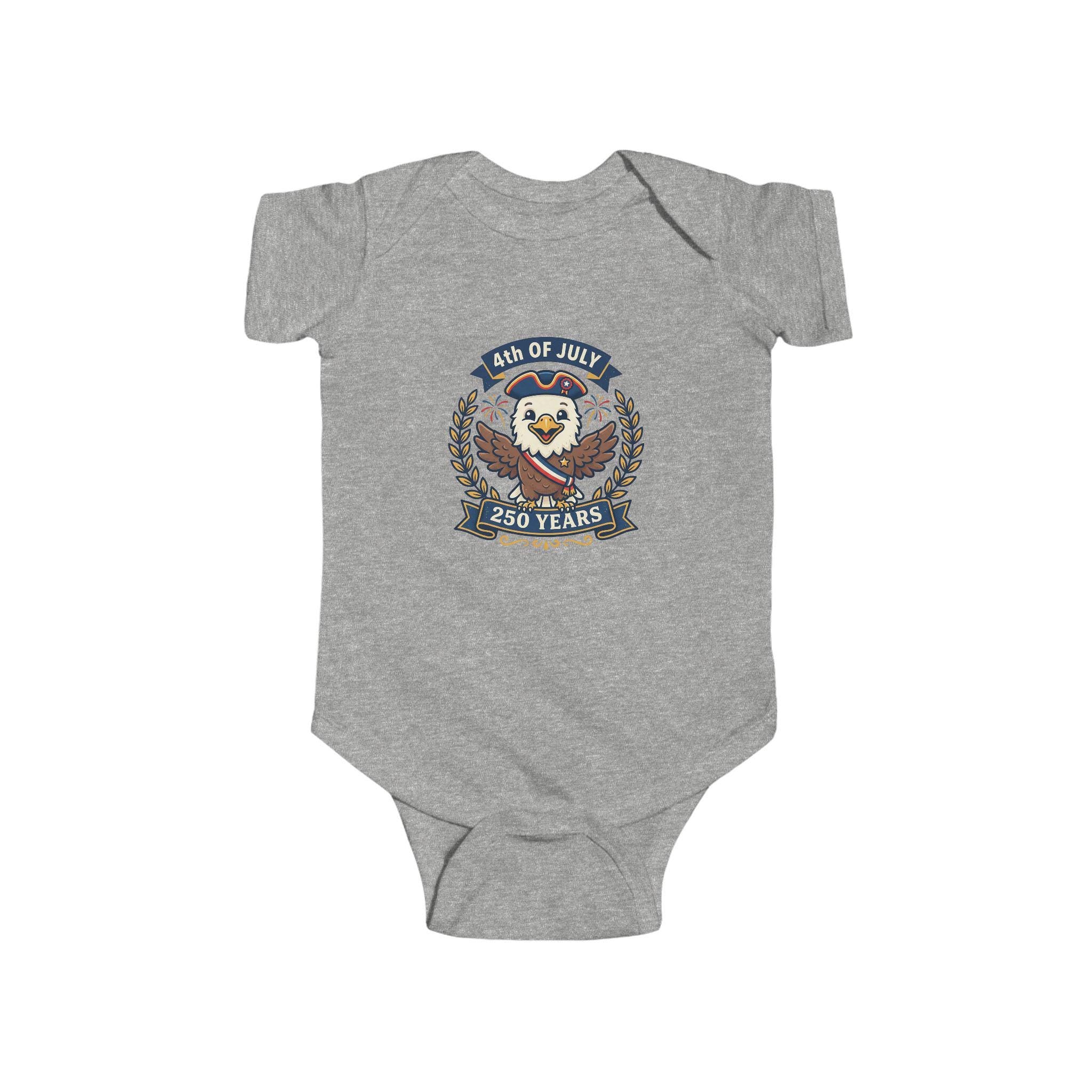 4th of July Eagle Crest Infant Bodysuit | 250 Years Patriotic Emblem