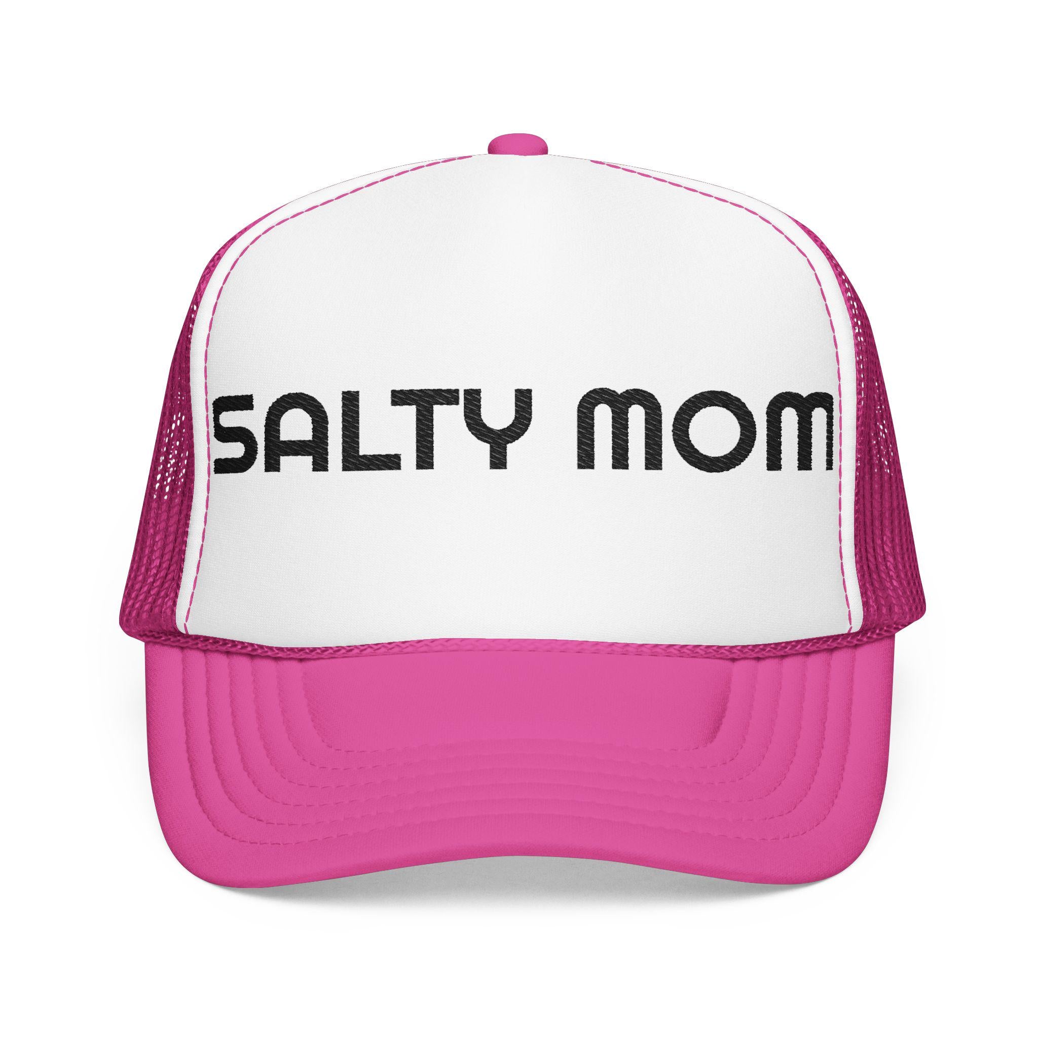 Salty Mom Trucker Hat, Foam Front, Mesh Back, Salt Life, Mom Hat, Beach Hat, Funny Hat, Beach Lover Hat, Girly Hat, Mom Gift, Coastal Gift