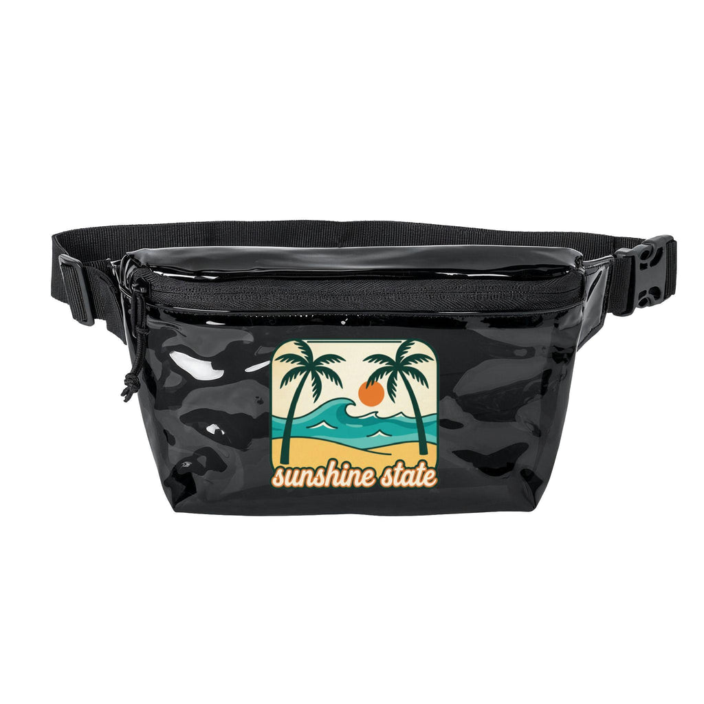 Sunshine State palm trees on sunset Transparent Fanny Pack | clear waist bag
