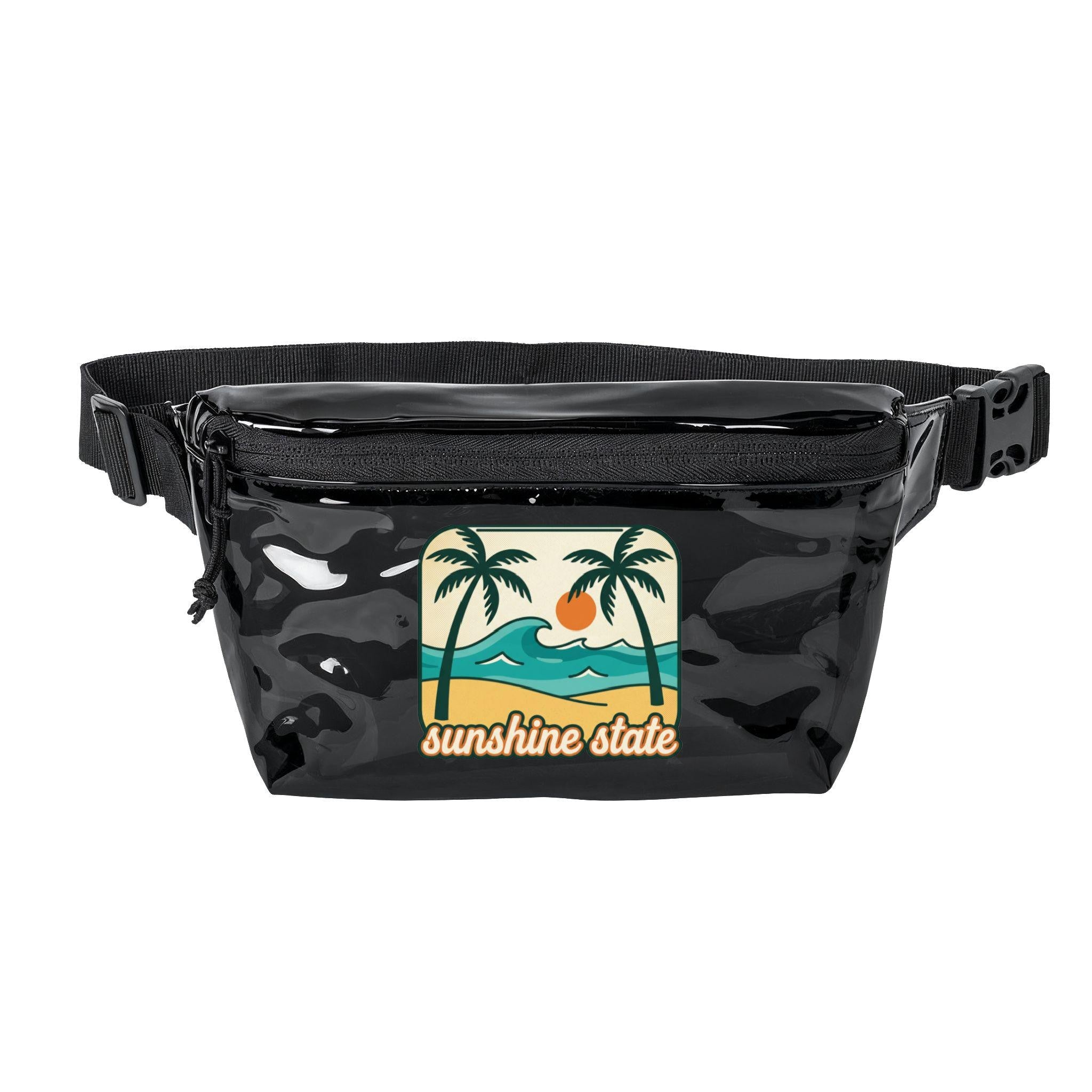 Sunshine State palm trees on sunset Transparent Fanny Pack | clear waist bag