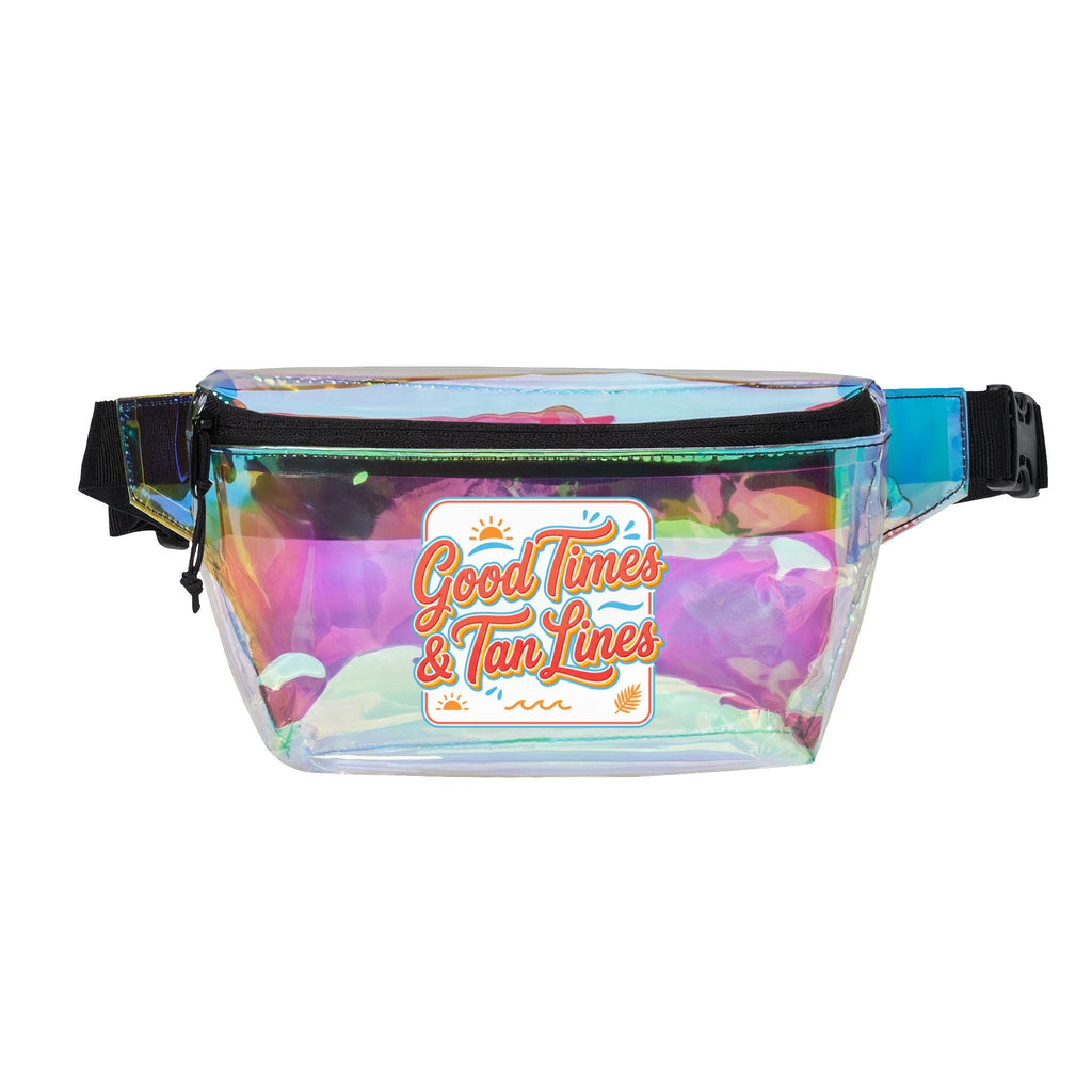 Good Times & Tan Lines Transparent Fanny Pack | Clear Beach Festival Bag