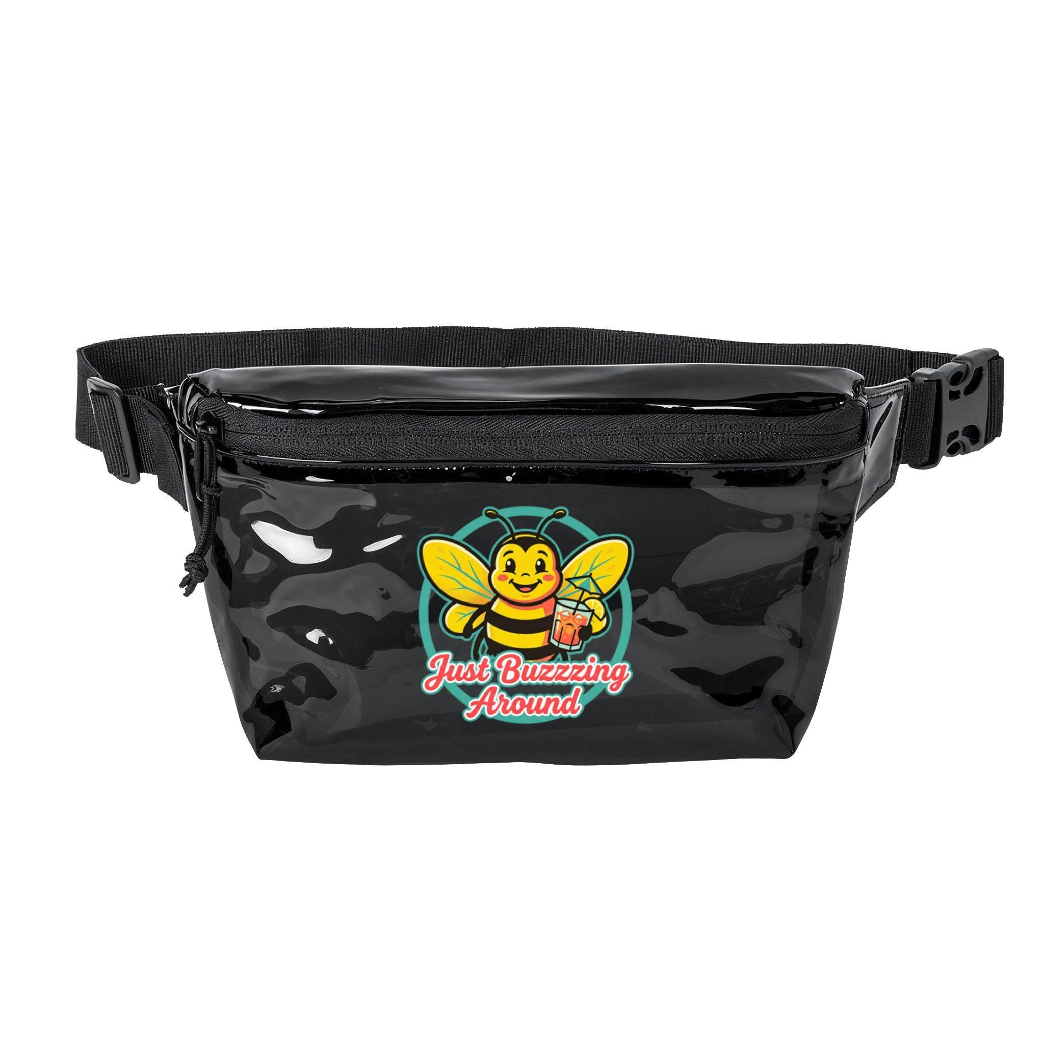 Just Buzzing Around bee design Fanny Pack | Transparent or Black