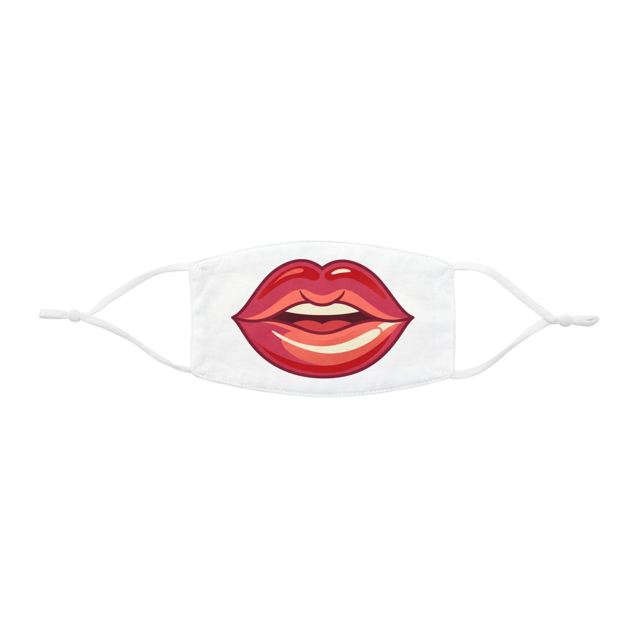 Red Lips Illustration Face Mask | Lip Art Cotton-Feel Mask