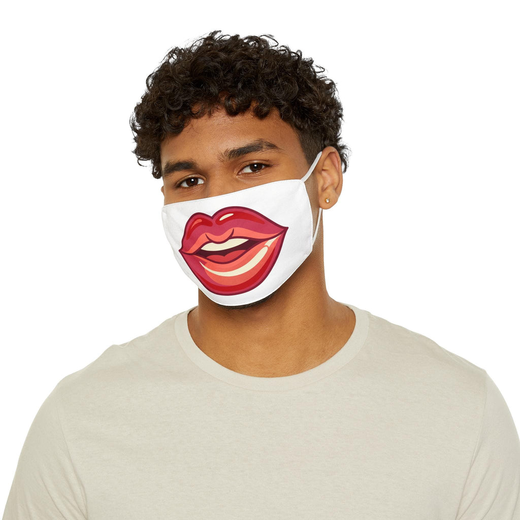 Red Lips Illustration Face Mask | Lip Art Cotton-Feel Mask