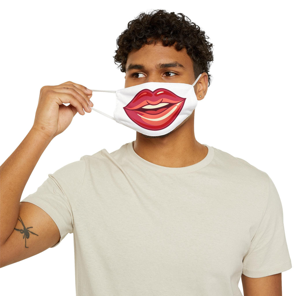 Red Lips Illustration Face Mask | Lip Art Cotton-Feel Mask