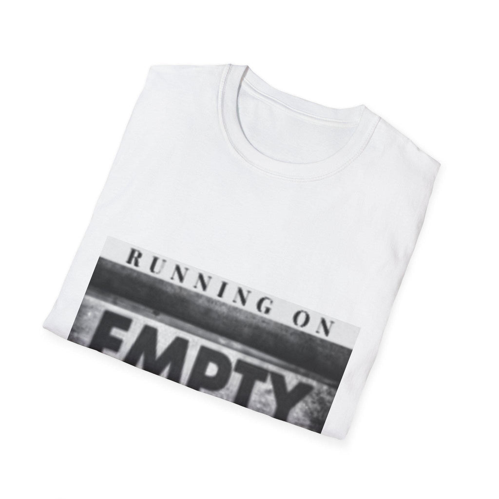 Running on Empty T-Shirt | Grunge Typography, Monochrome