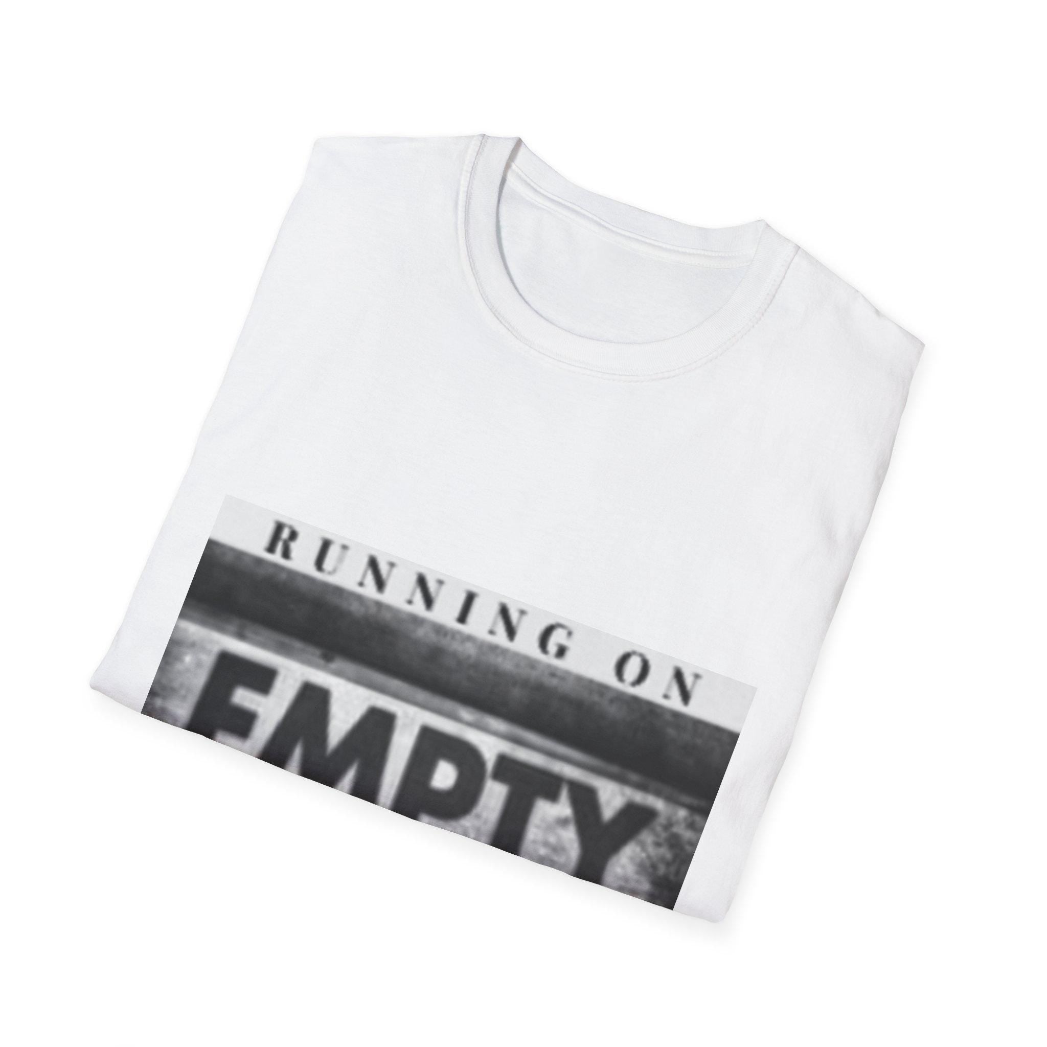 Running on Empty T-Shirt | Grunge Typography, Monochrome