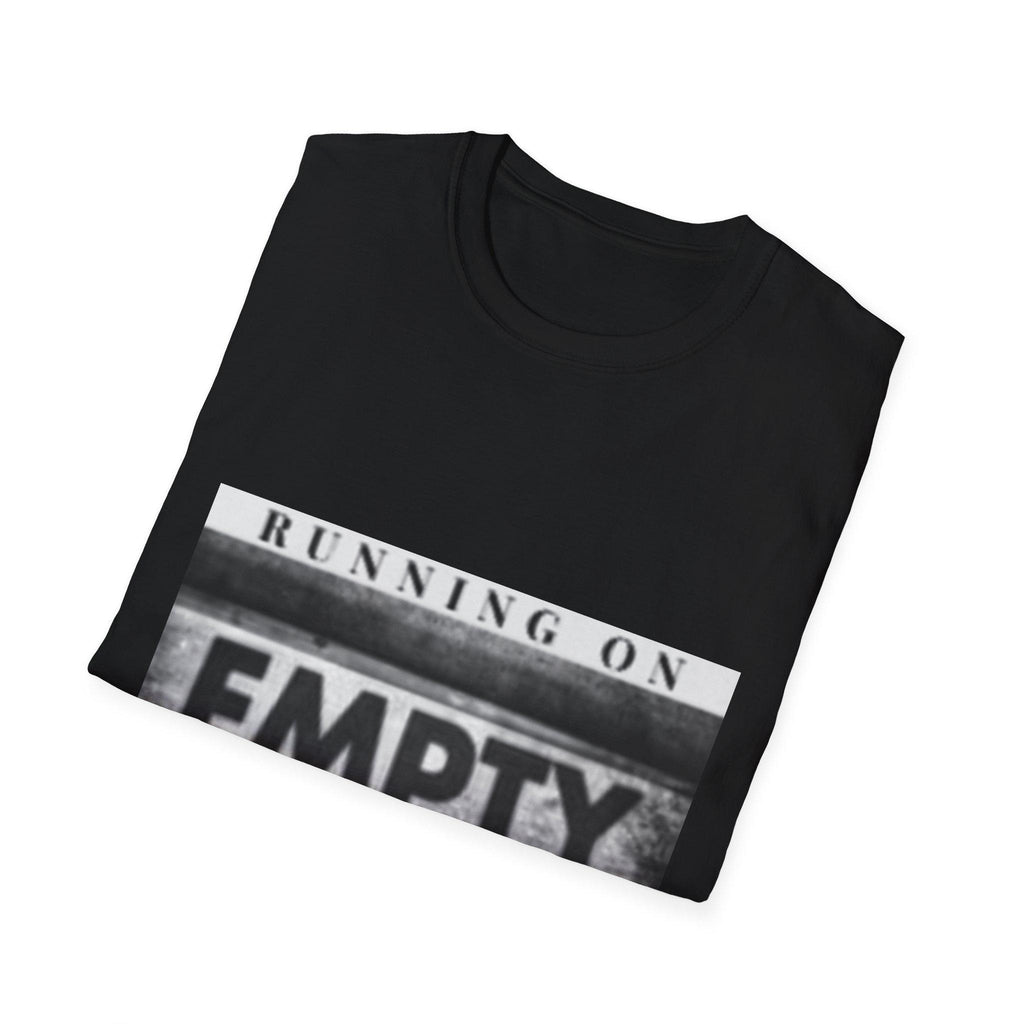 Running on Empty T-Shirt | Grunge Typography, Monochrome