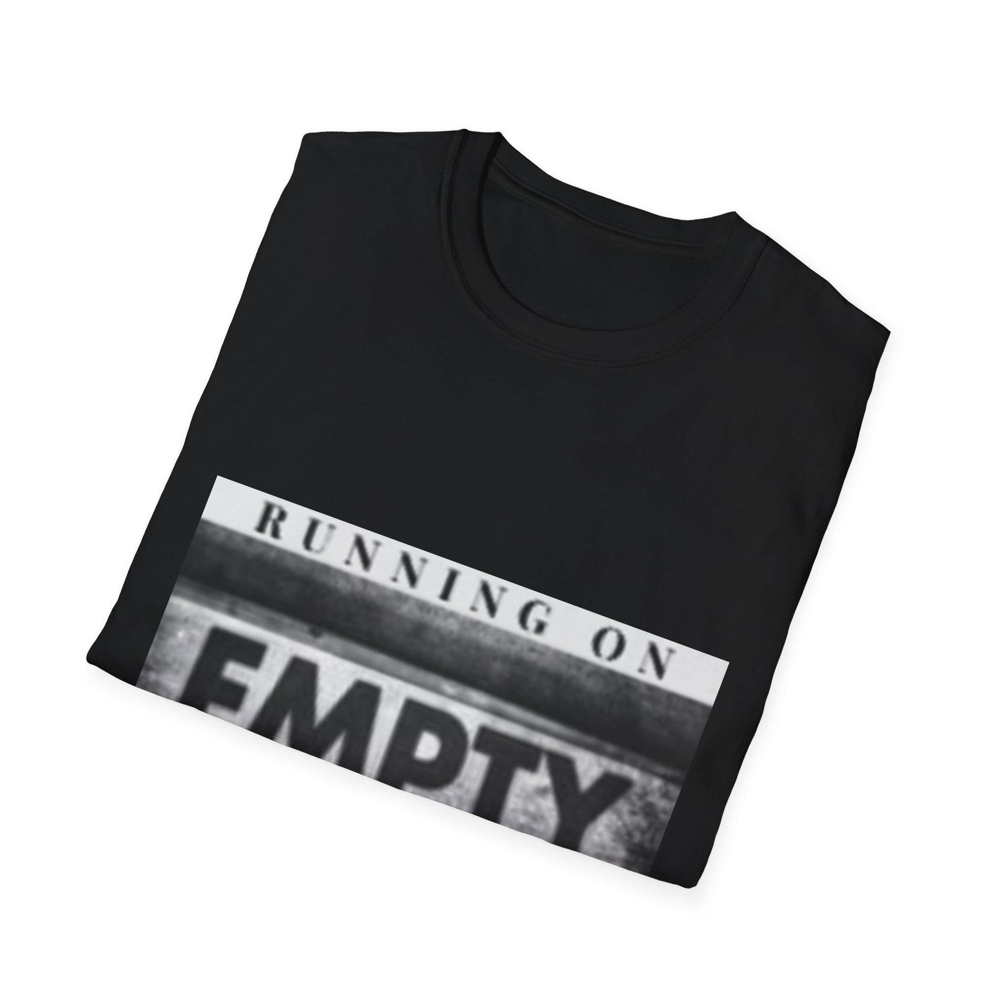 Running on Empty T-Shirt | Grunge Typography, Monochrome