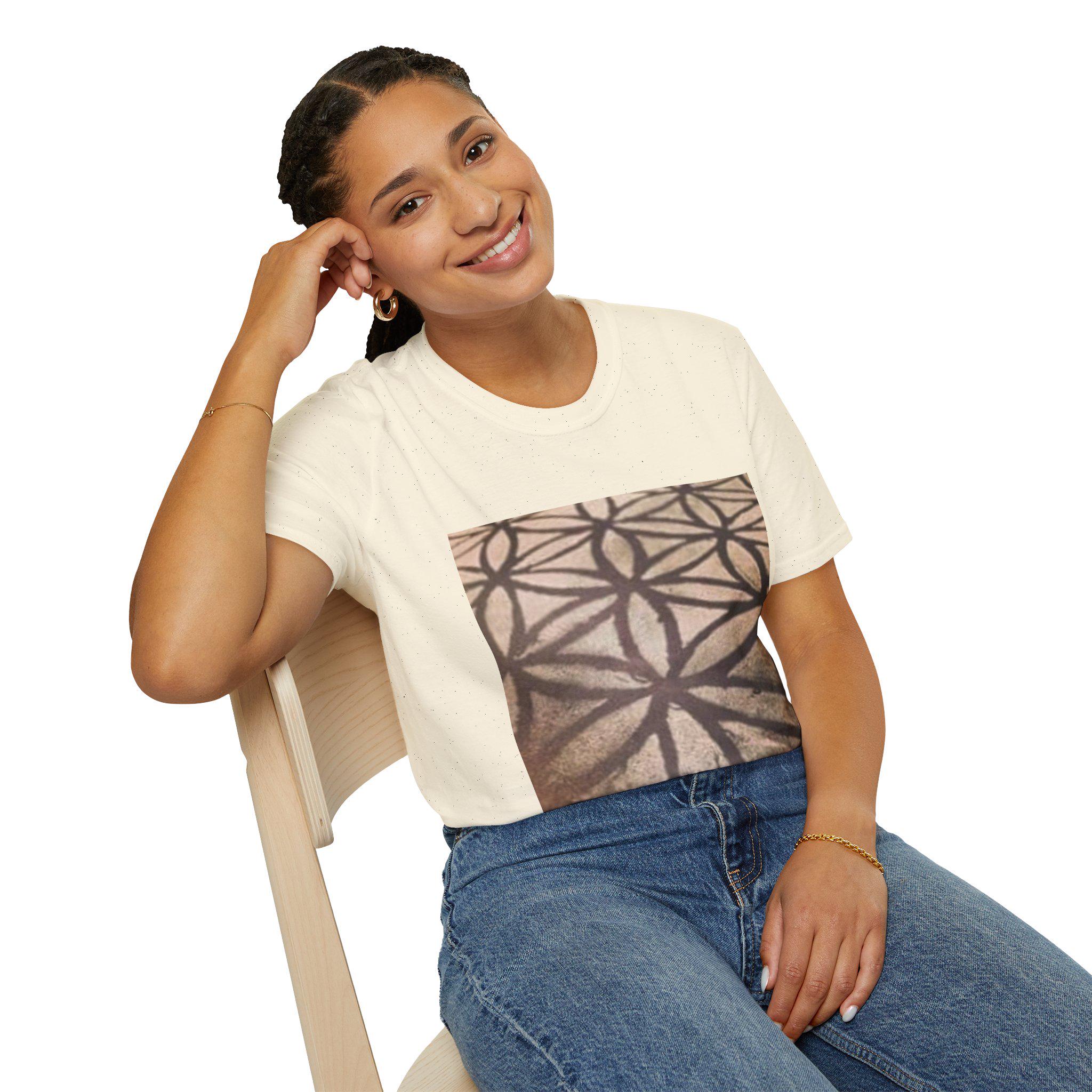 Geometric Flower of Life Design T-Shirt | Sacred Geometry Tee