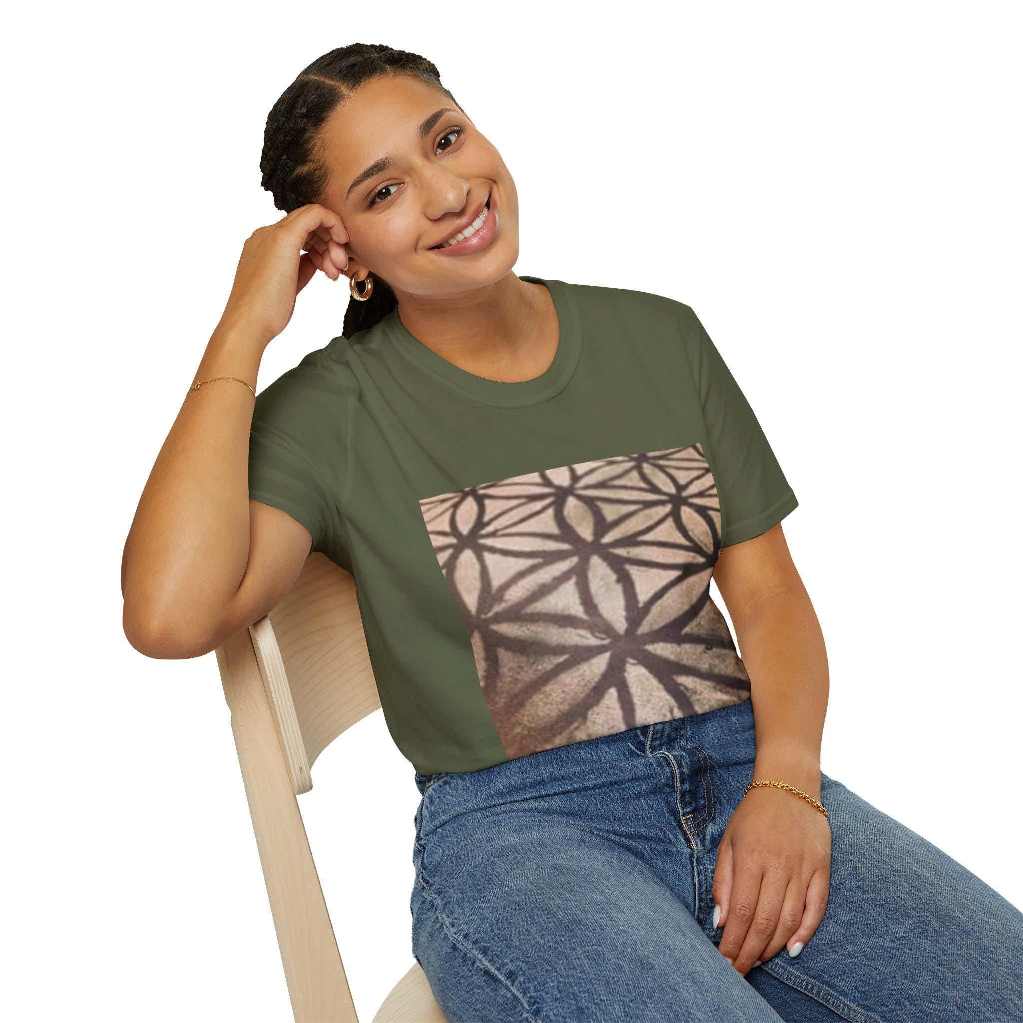 Geometric Flower of Life Design T-Shirt | Sacred Geometry Tee
