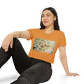 Abstract Dandelion Close-Up Crop Top | Floral Nature Photography, Boho Festival