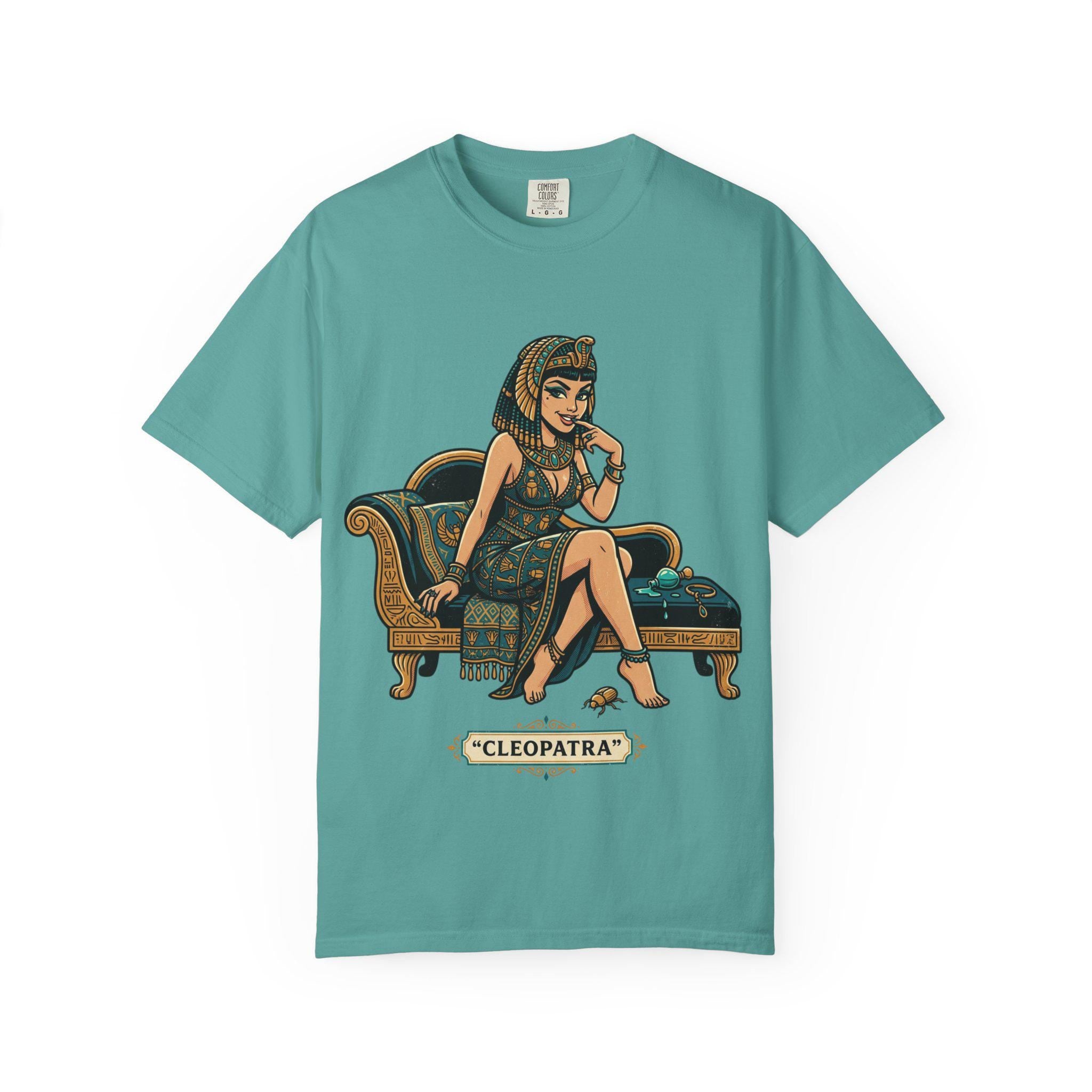 Cleopatra Illustration T-shirt | Vintage Egyptian Pinup, Lounge Artwork