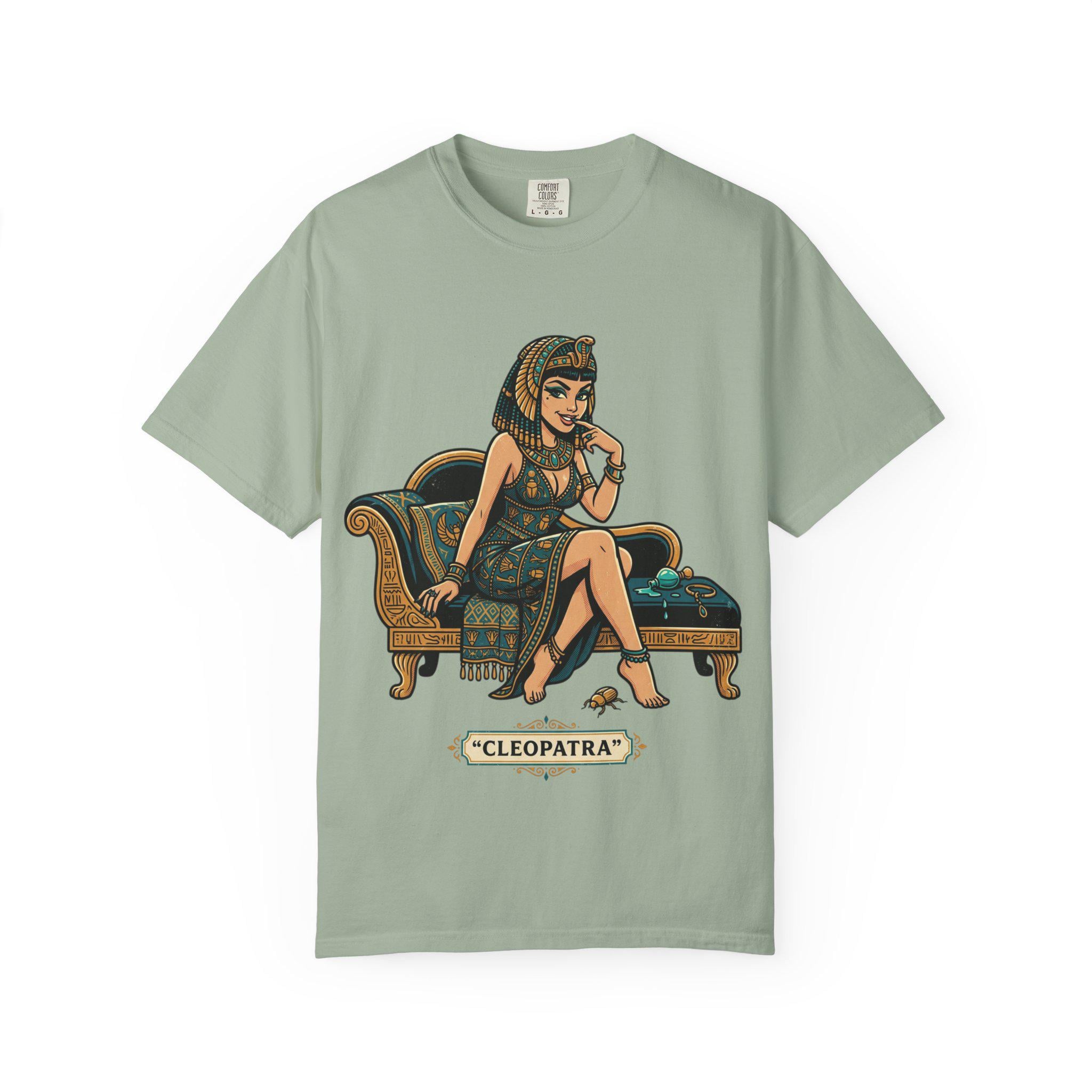 Cleopatra Illustration T-shirt | Vintage Egyptian Pinup, Lounge Artwork