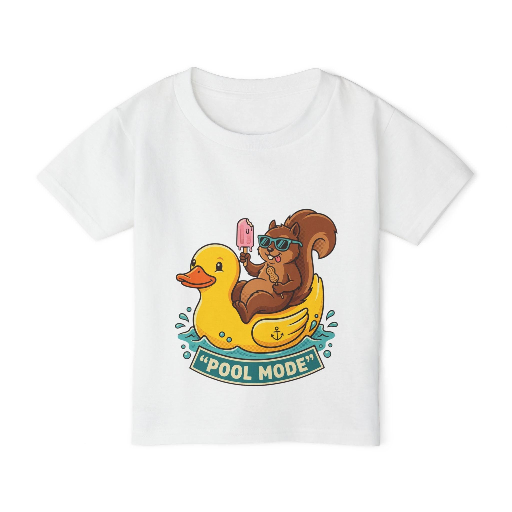 Squirrel on Duck Float 'Pool Mode' Toddler T-shirt | Summer Swim