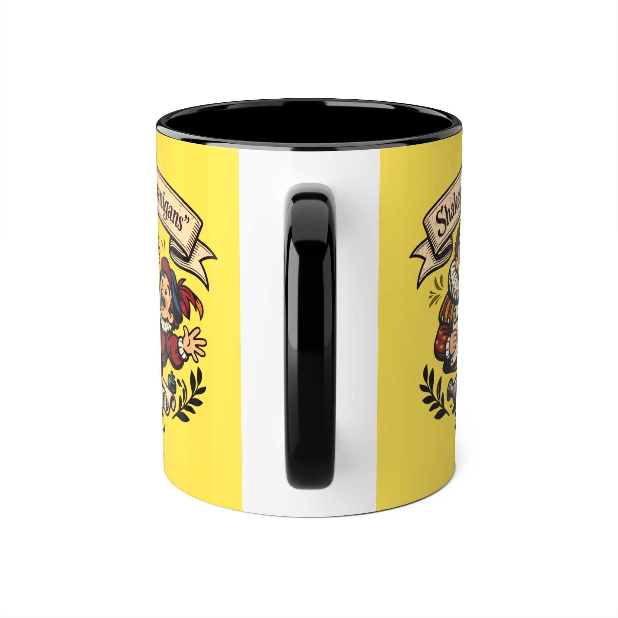 Shakespearean Shenanigans Ceramic Mug, Theatrical Mischief Coffee Cup
