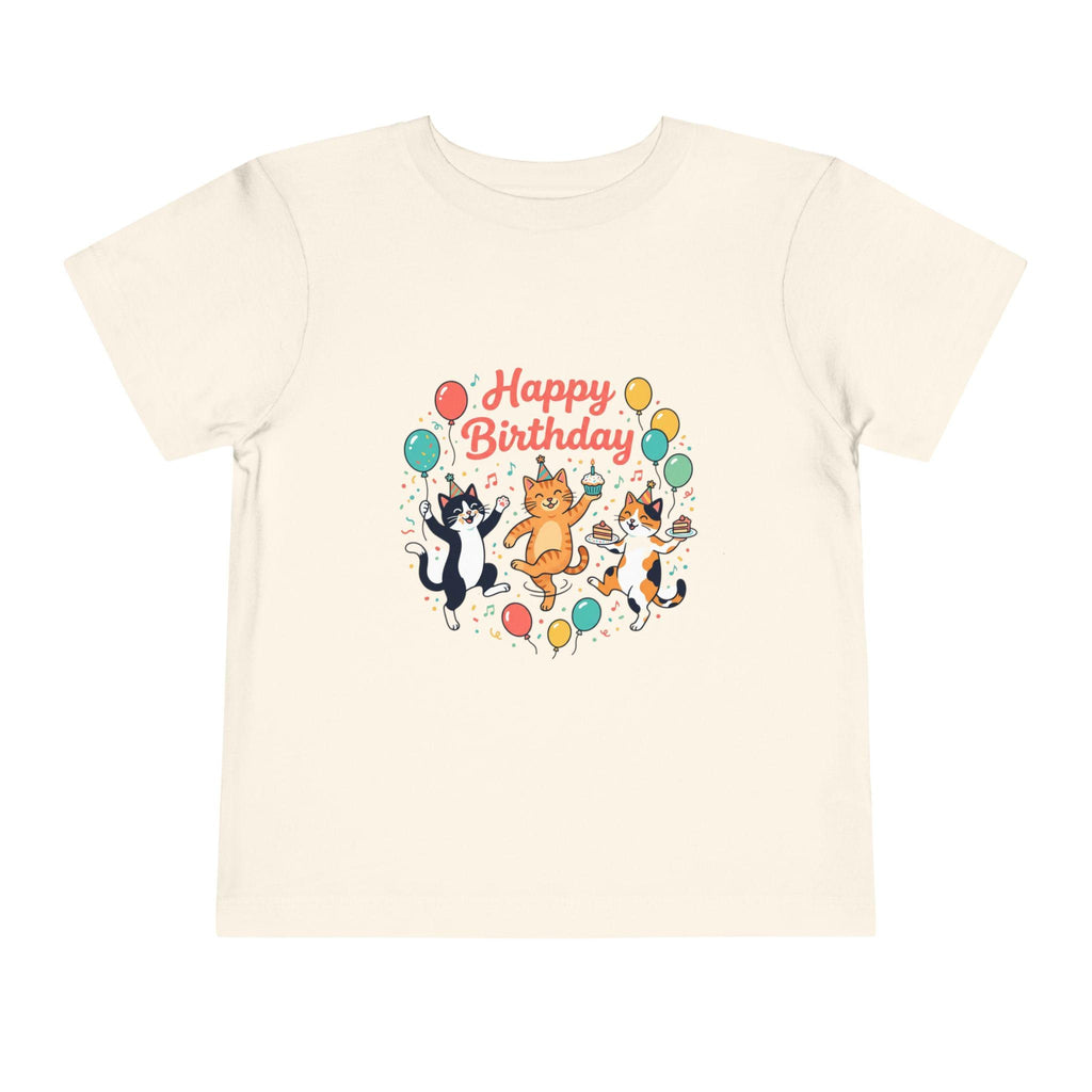 Happy Birthday Dancing Cats Toddler Tee | Balloons, Confetti