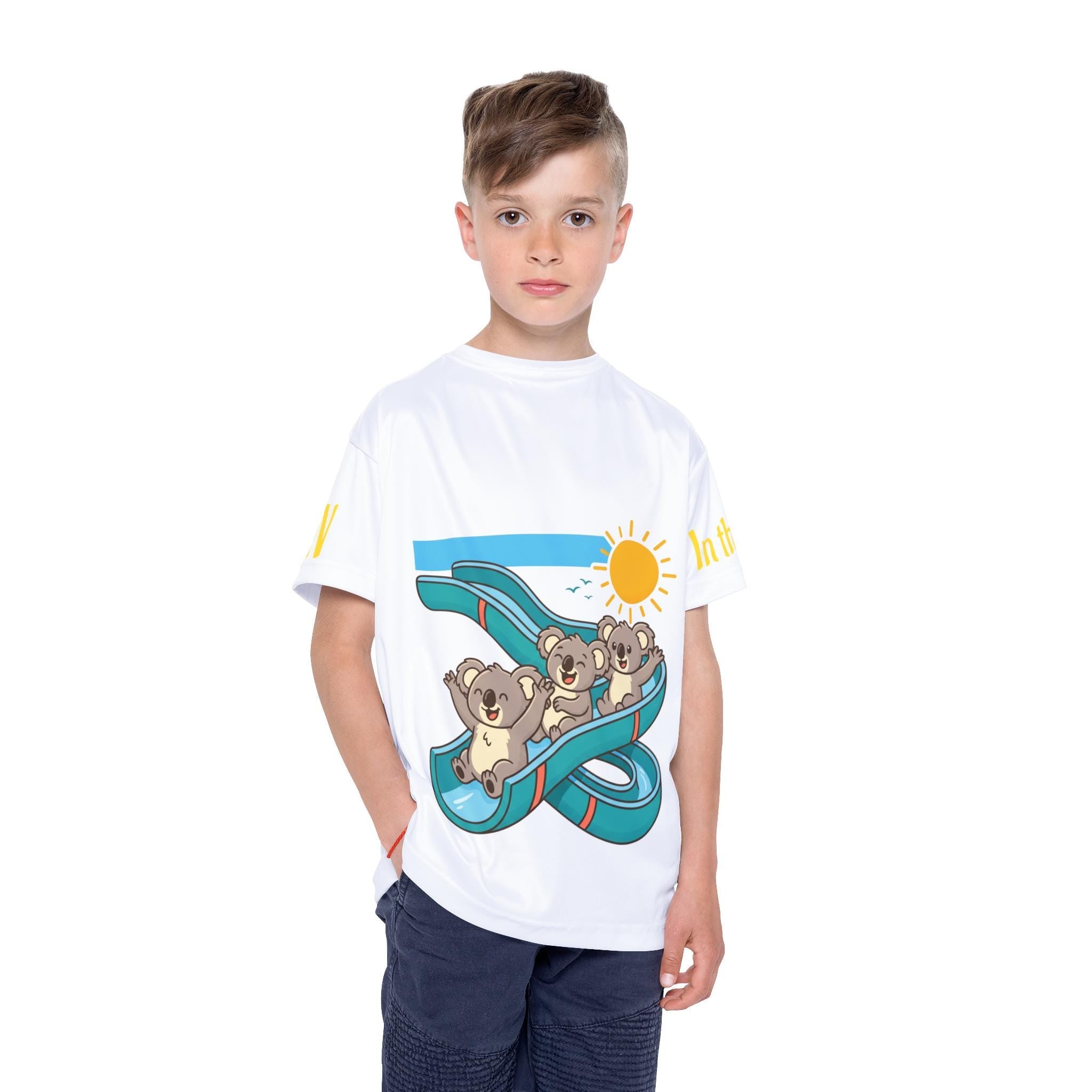 Koala Water Slide Kids Jersey | Summer Animal Tee