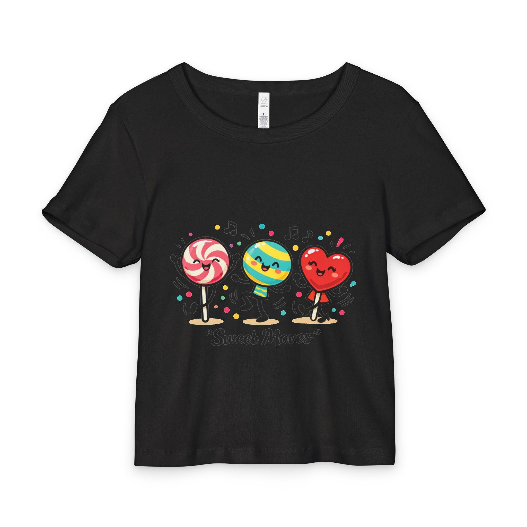Dancing Candy Trio Sweet Moves Baby Tee | Cute Sweets Graphic