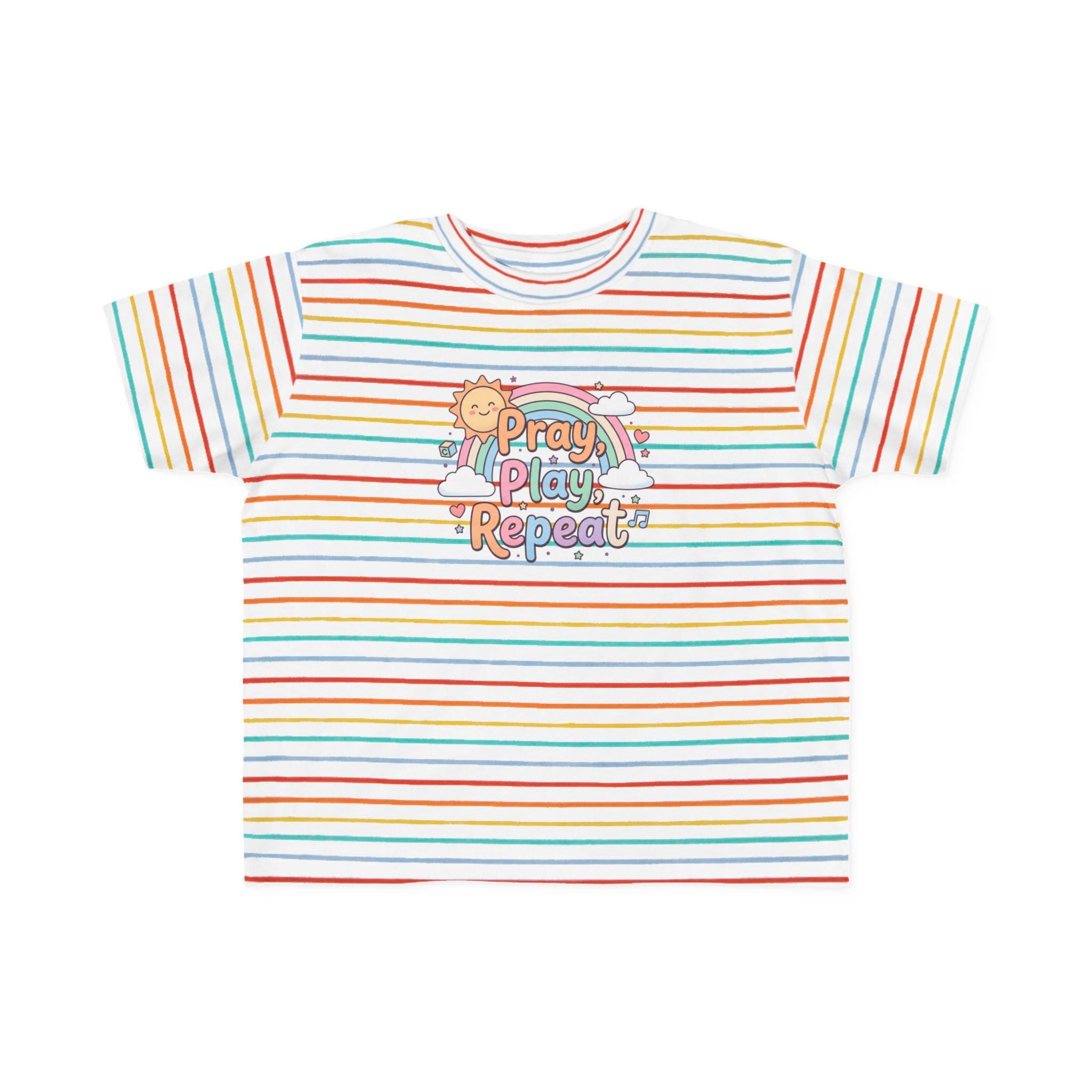Toddler Tee | Pastel Rainbow Sun Faith Shirt (100% Cotton)