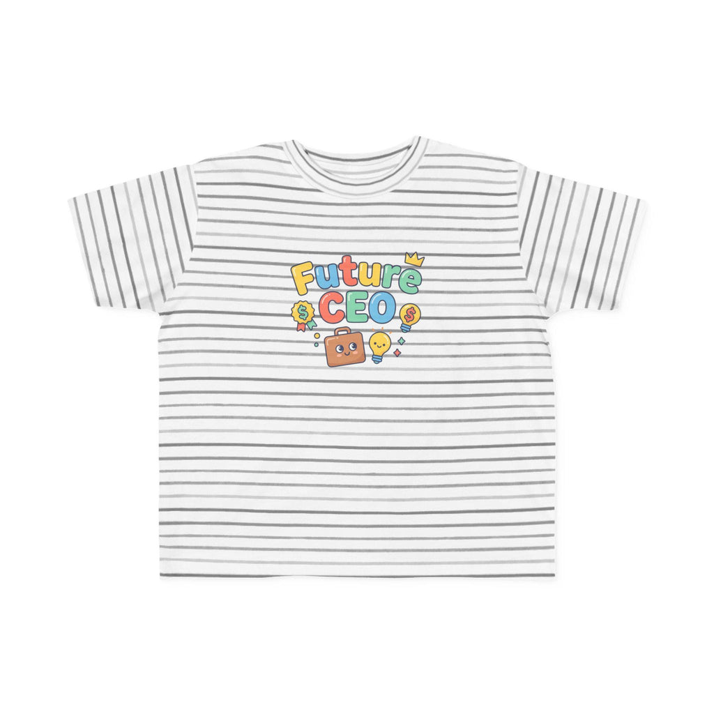 Future CEO Toddler Tee | Cartoon Briefcase, Crown, Lightbulb Graphic