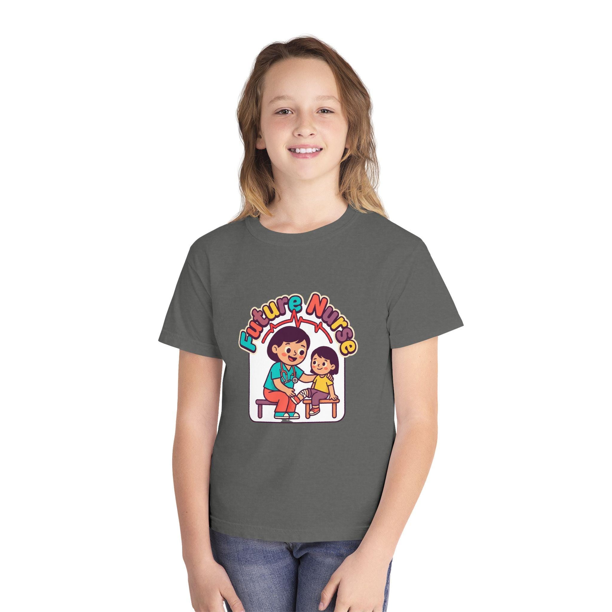 Youth Future Nurse Tee | Playful Healthcare Illustration, Pediatric Care Shirt